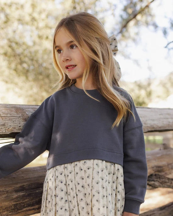 RYLEE + CRU SWEATSHIRT DRESS - VINTAGE FLEUR