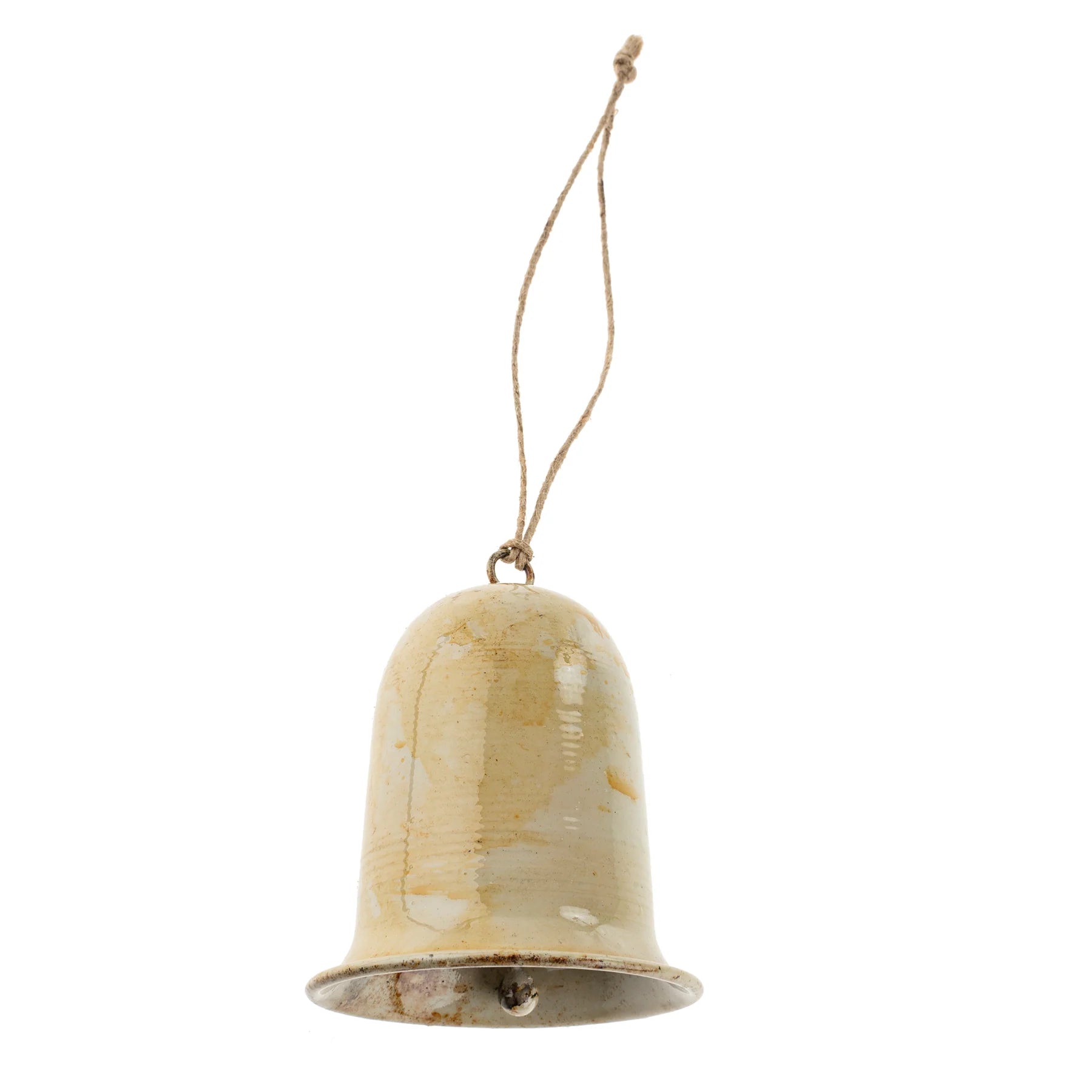 VINTAGE ENAMELED BELL - CREAM