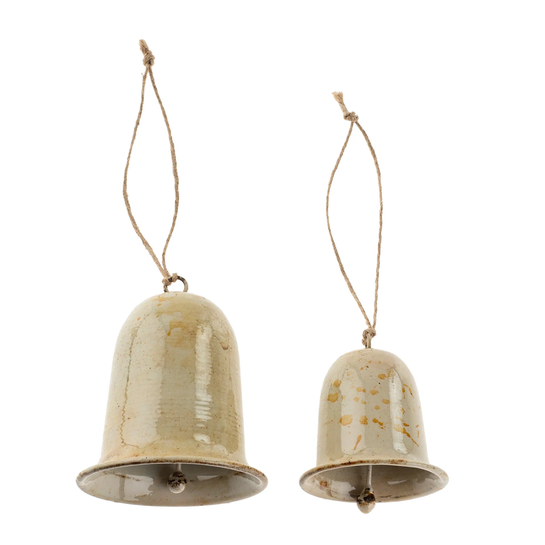 VINTAGE ENAMELED BELL - CREAM