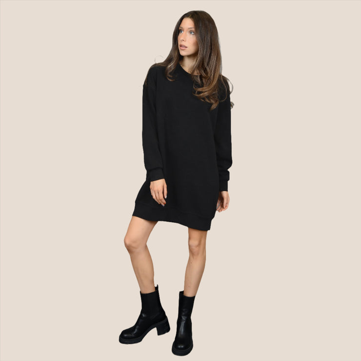 LUCIS SOFT KNIT DRESS - BLACK