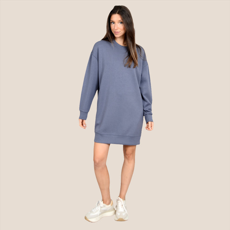 LUCIS SOFT KNIT DRESS - STEEL