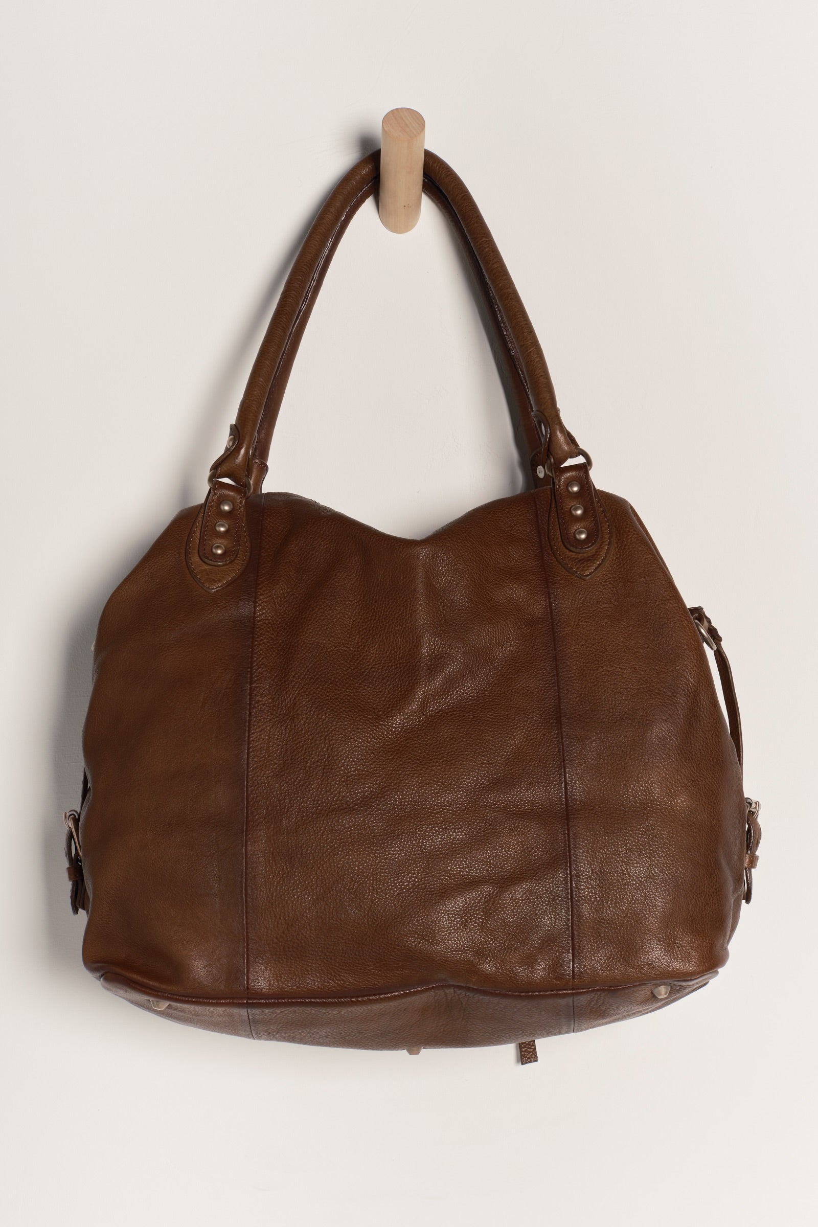 FREE PEOPLE EMERSON LEATHER TOTE - ESPRESSO