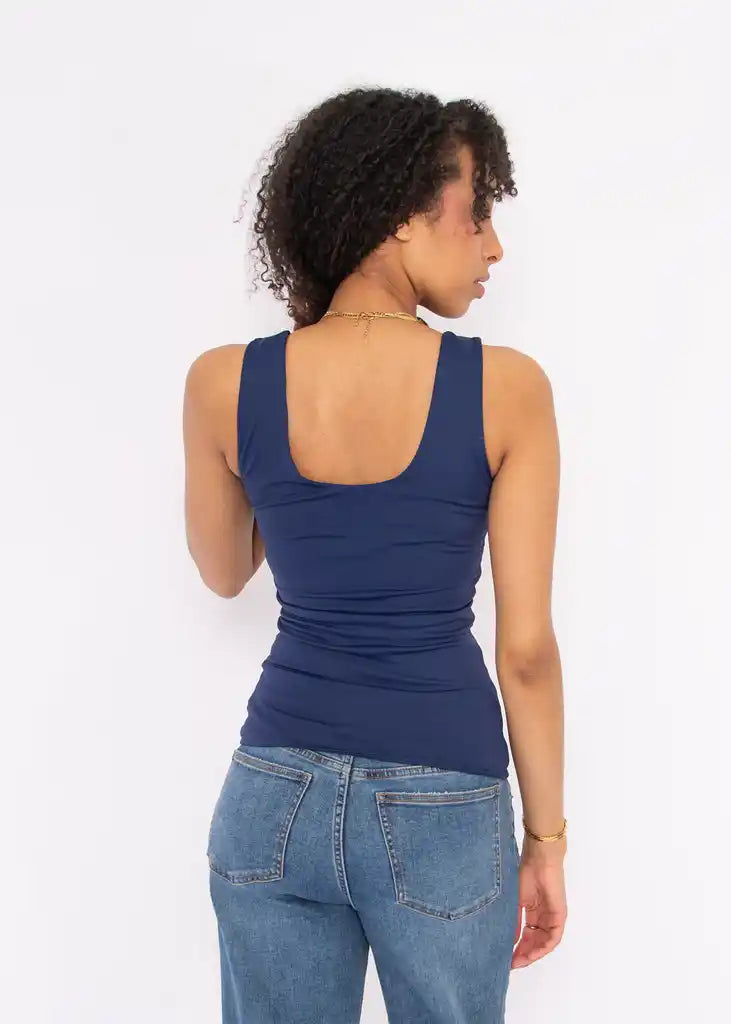 TANITH DOUBLE U NECK - TRUE NAVY