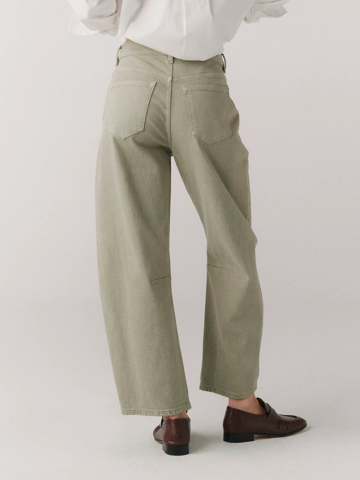 WARP + WEFT BNA SOFT BARREL JEANS - LAUREL GREEN