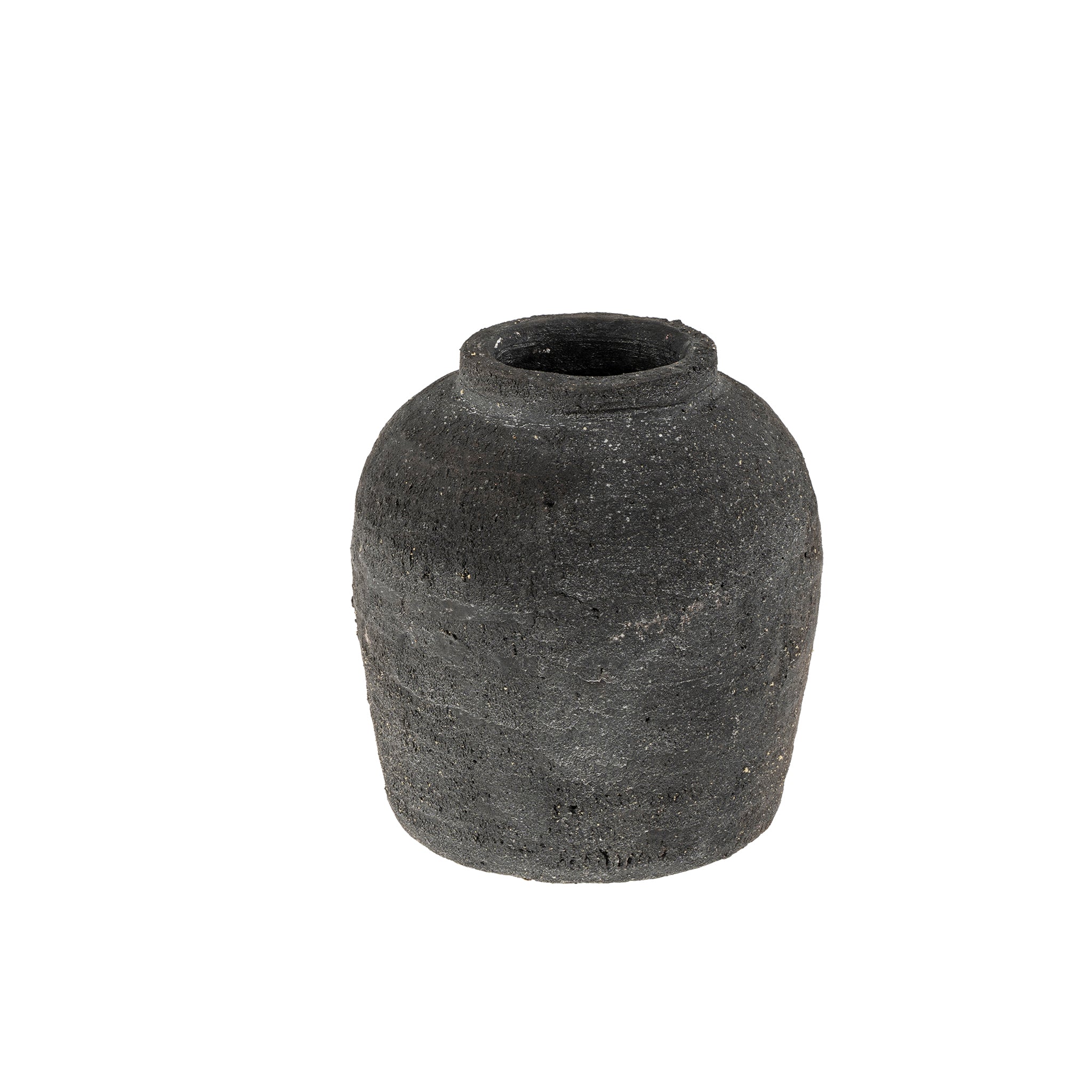 VOLOS TERRACOTTA VASE S - BLACK