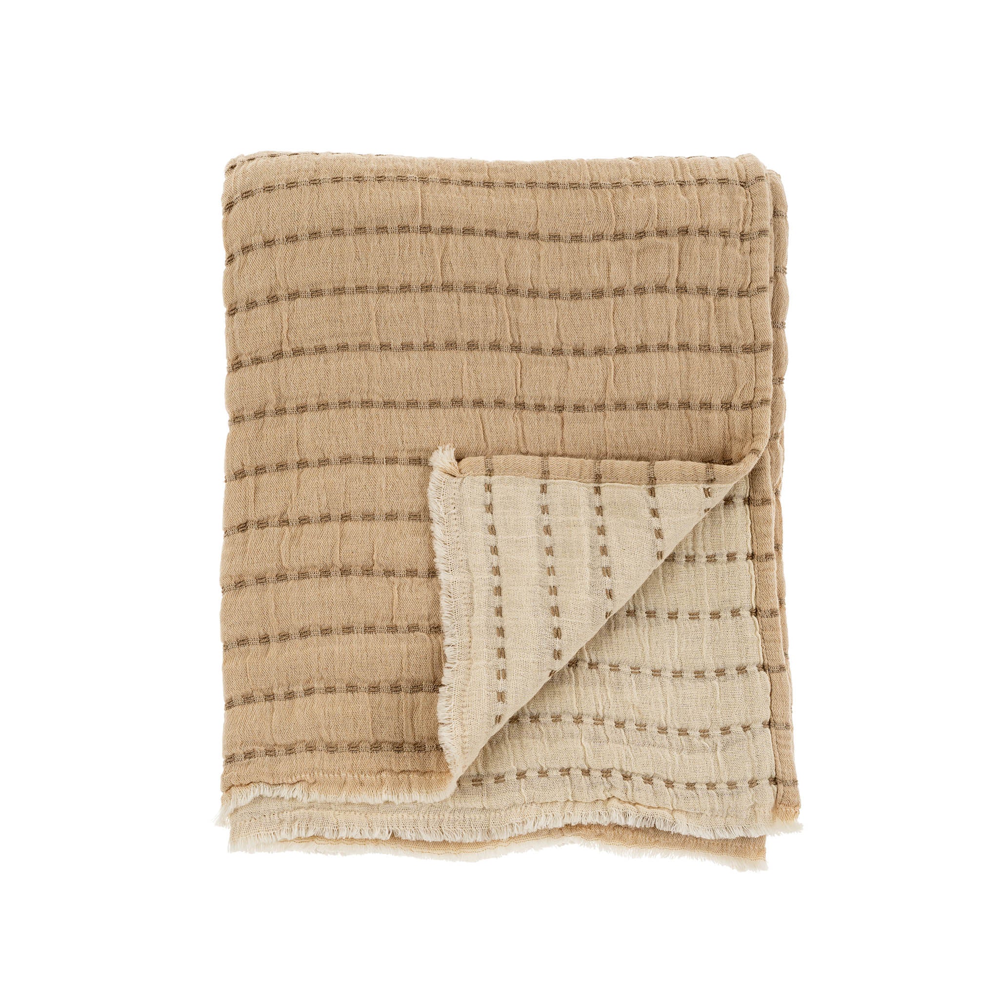 VERBIER DOUBLE GAUZE THROW - BEIGE