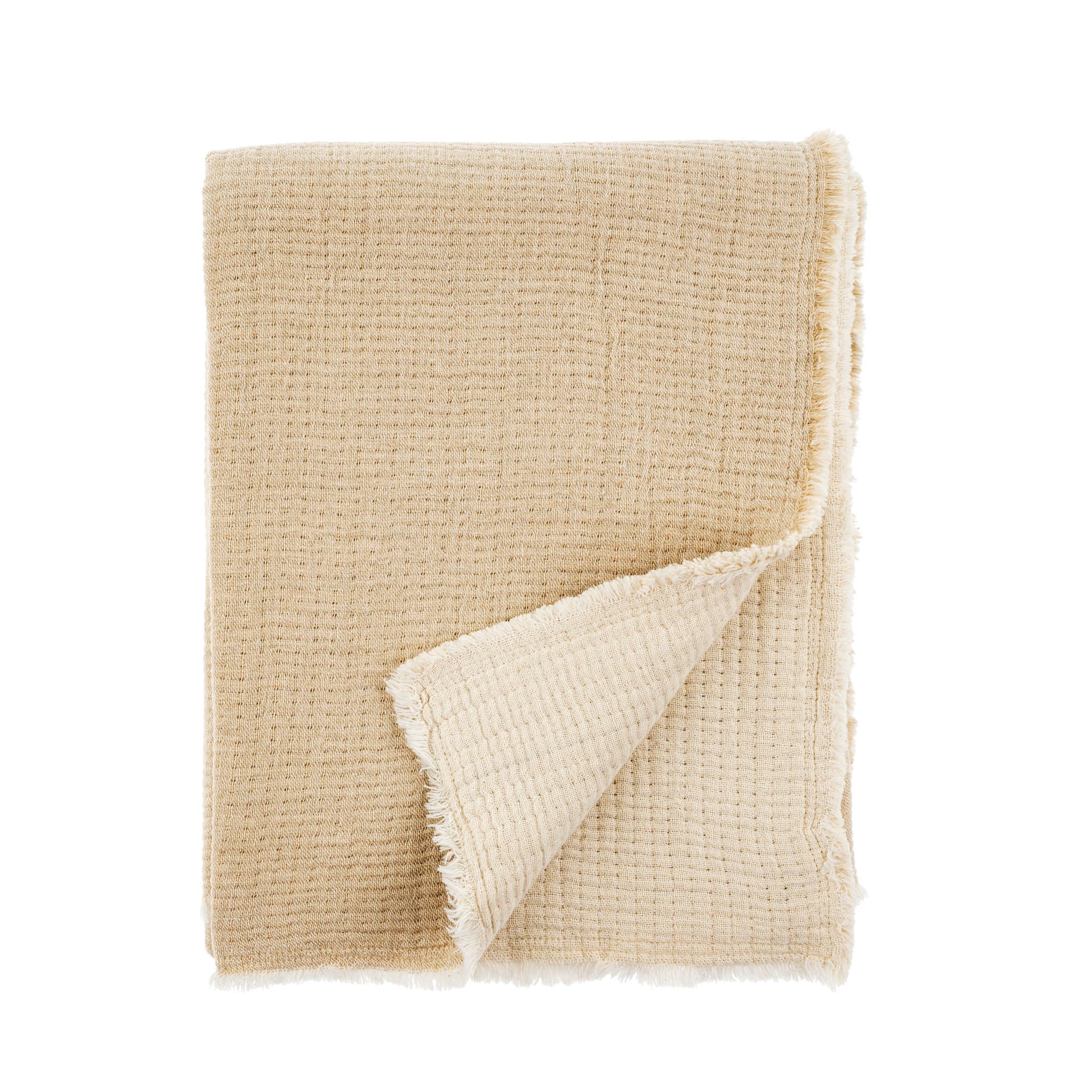 MADEIRA DOUBLE SIDED THROW - NATURAL