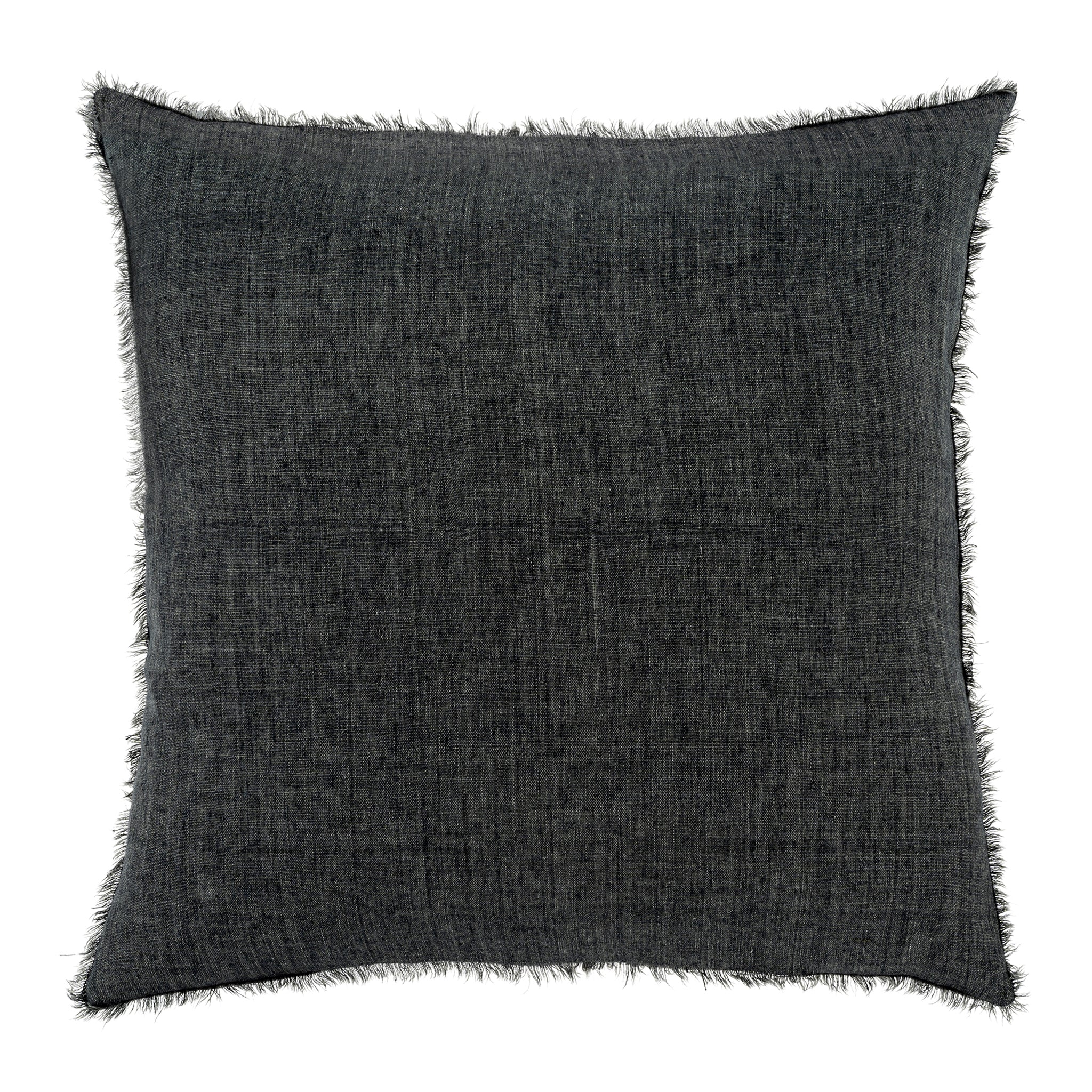 24 X 24 LINA LINEN PILLOW - CHARCOAL