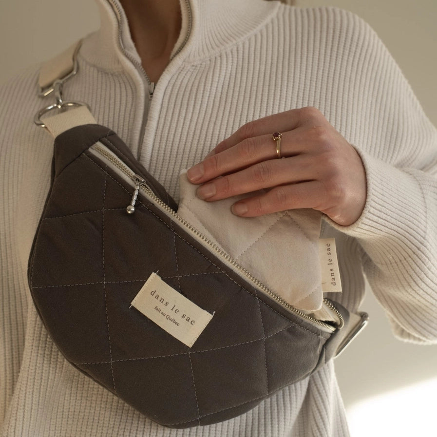 DLS QUILTED BELT BAG - KHAKI