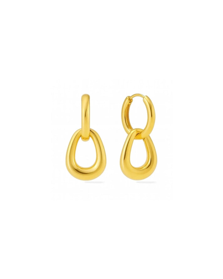 SUNNY SUNDAY TAYLOR DOUBLE HOOPS - GOLD