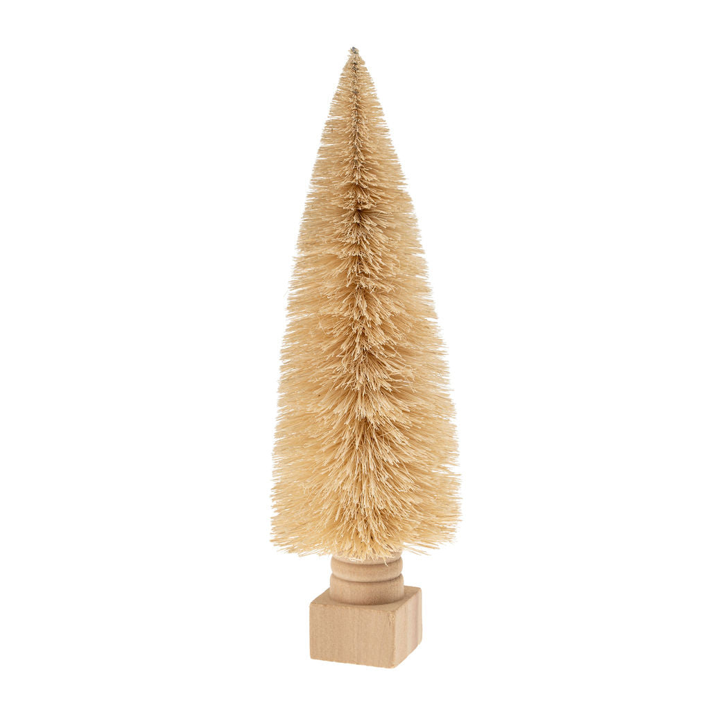 SISAL BOTTLE BRUSH TREE ON BASE - NATURAL