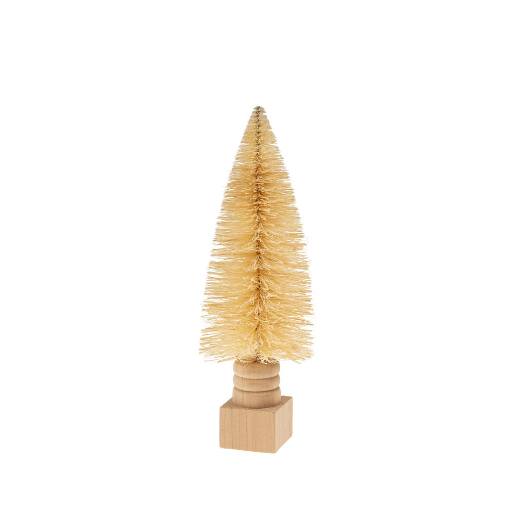 SISAL BOTTLE BRUSH TREE ON BASE - NATURAL