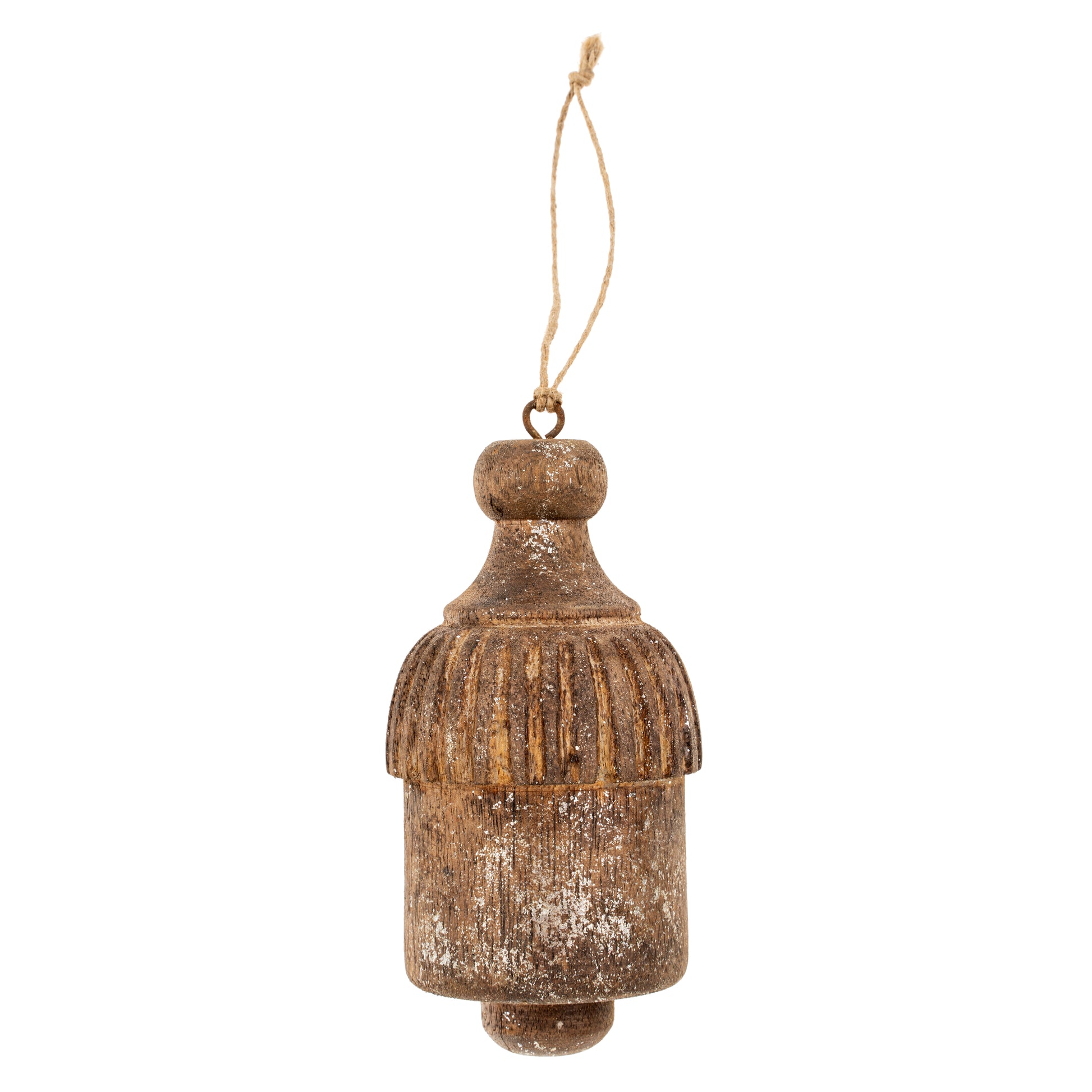 WOODEN TASSEL ORNAMENT - BROWN