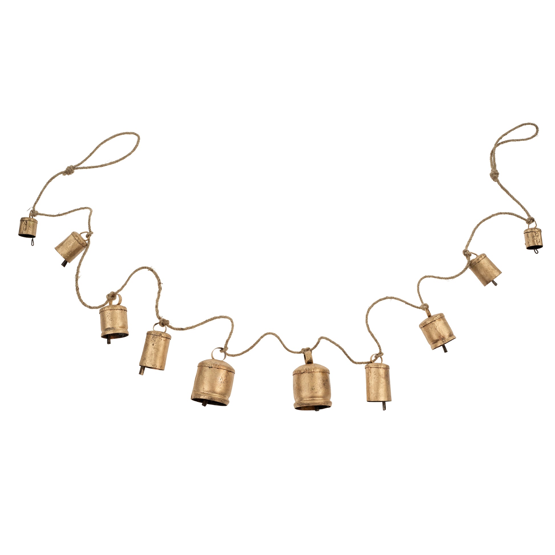 RUSTIC BELL GARLAND - BRASS