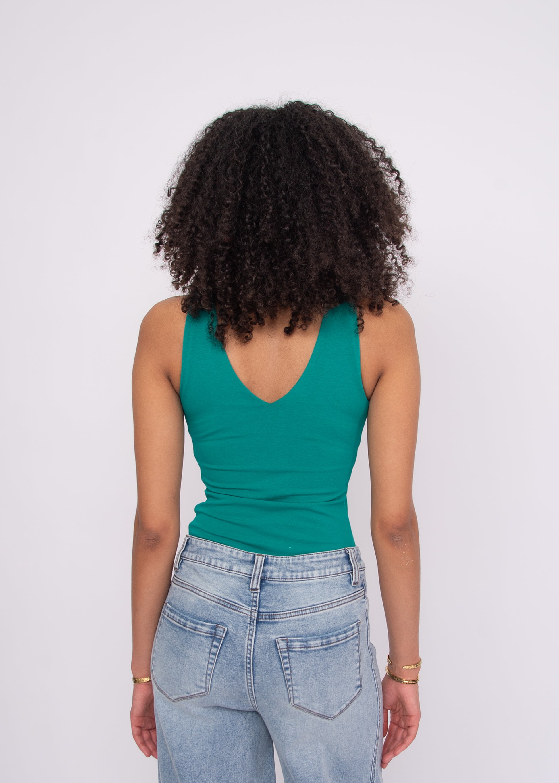 COTTON CORE VALENTINA TANK - MARINE GREEN