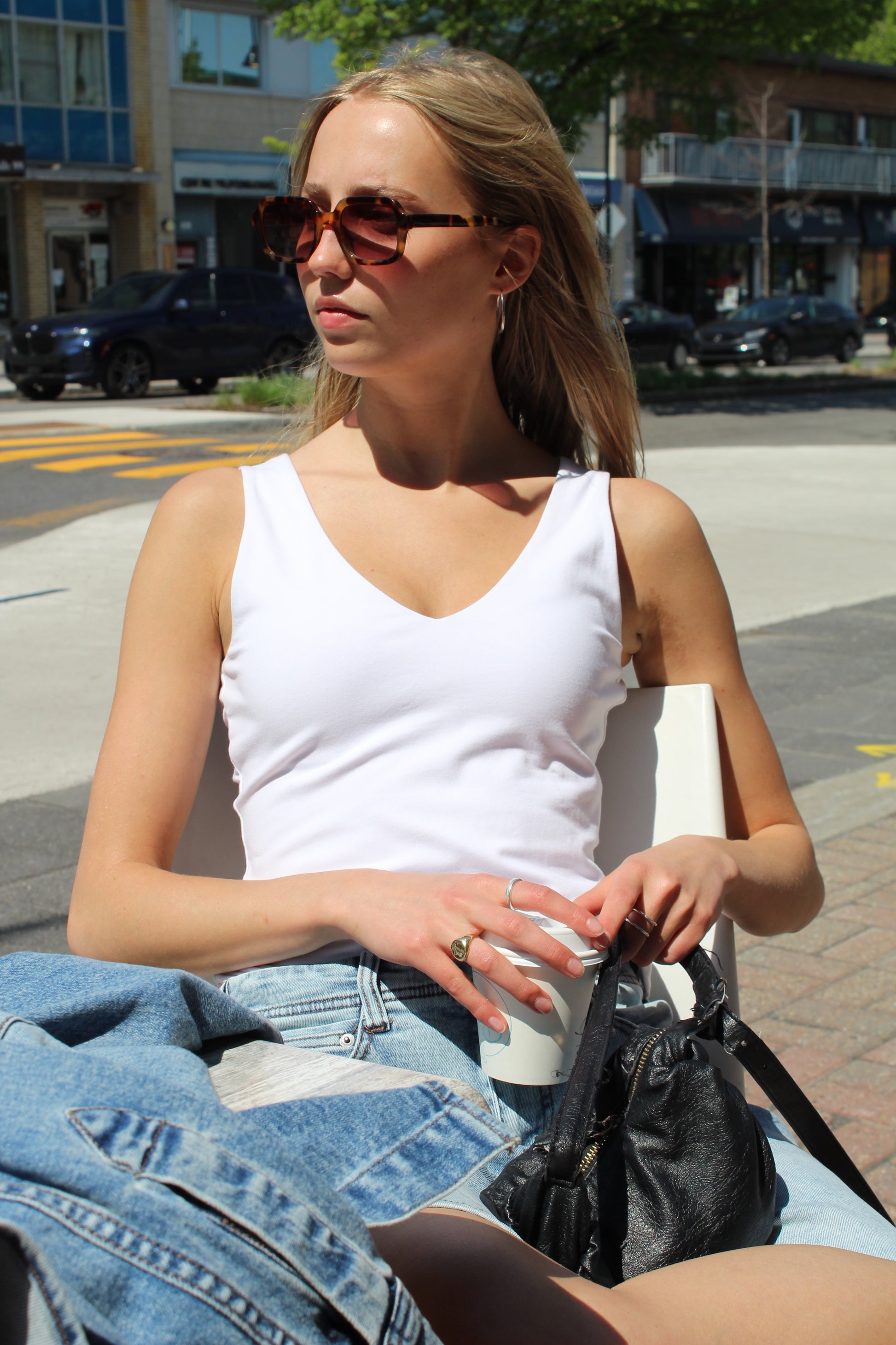 COTTON CORE VALENTINA TANK - WHITE