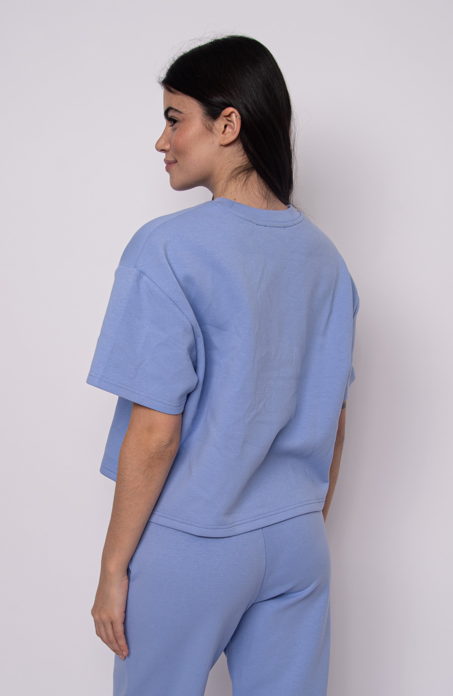 TESS SOFT KNIT TEE - PERRI BLUE