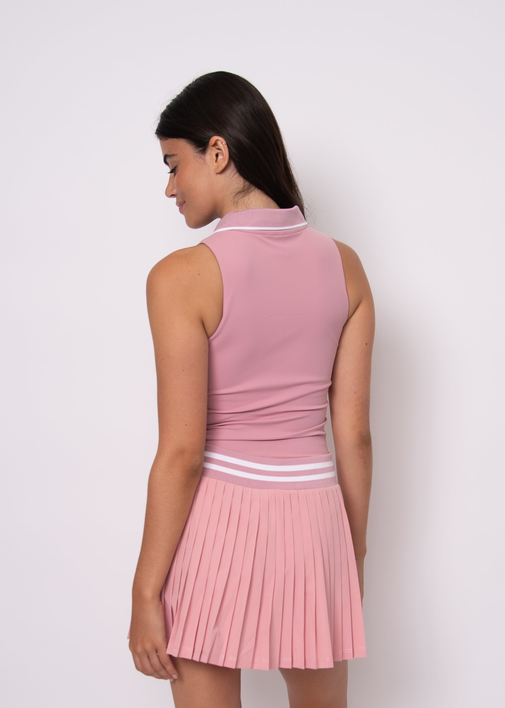 MELODIE BUILT IN SPORT BRA TANK - PETAL PINK