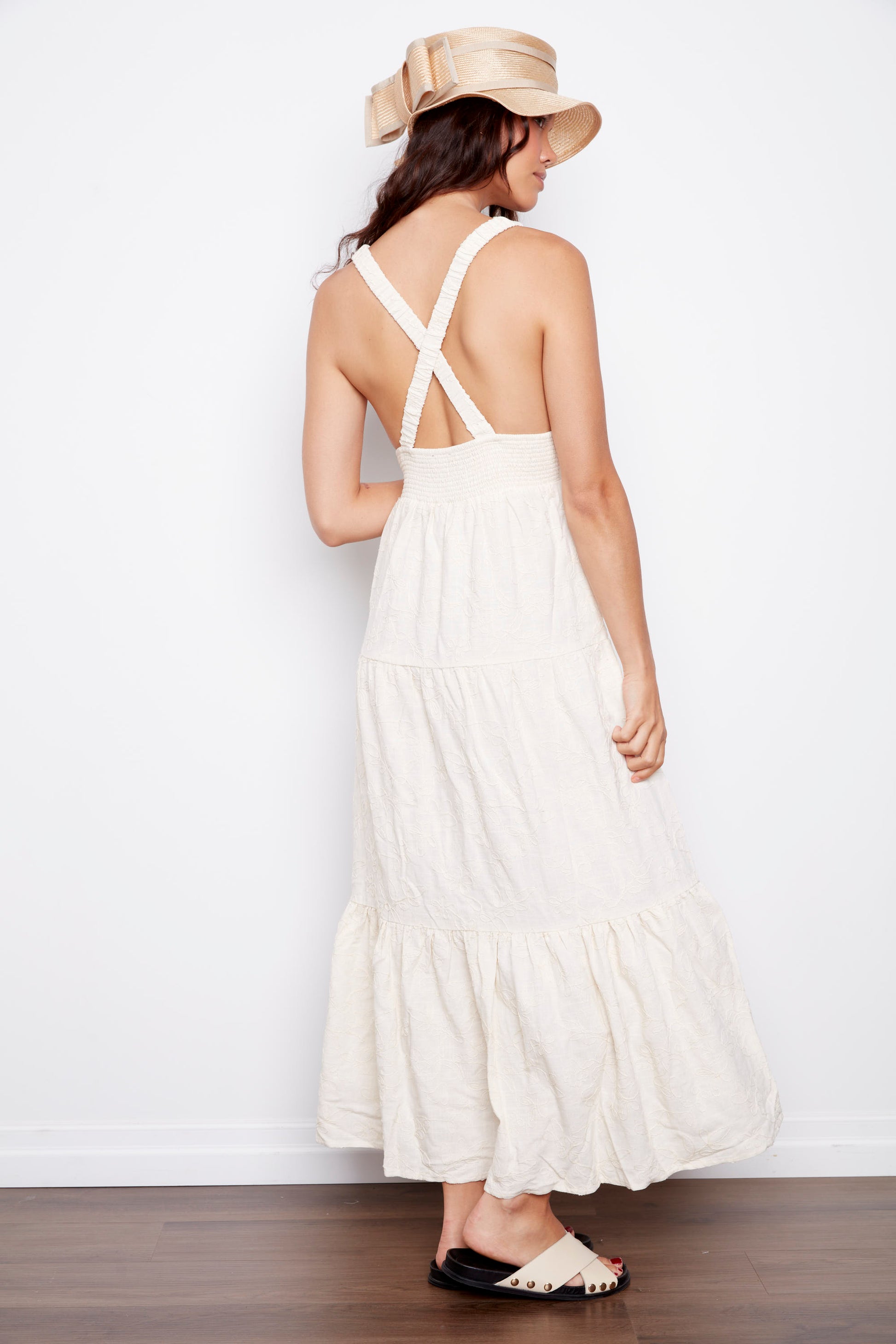 ROSALIA LINEN MAXI DRESS - NATURAL
