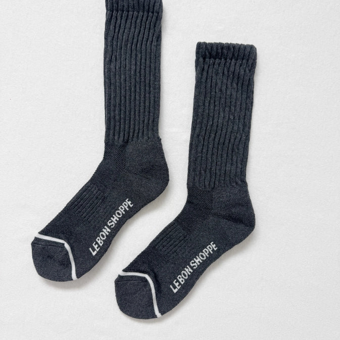 LE BON SHOPPE BALLET SOCKS - CHARCOAL
