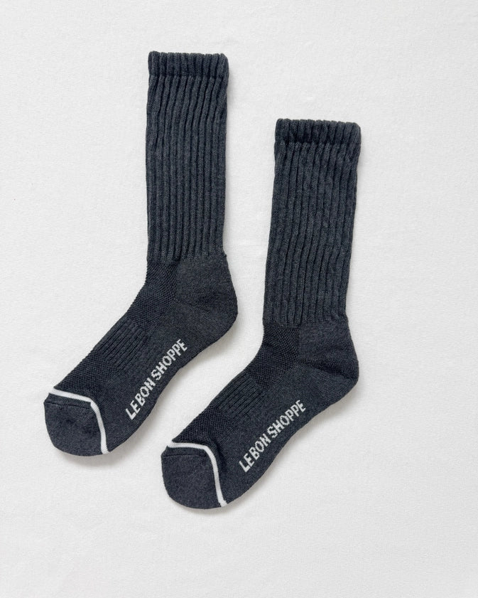 LE BON SHOPPE BALLET SOCKS - CHARCOAL