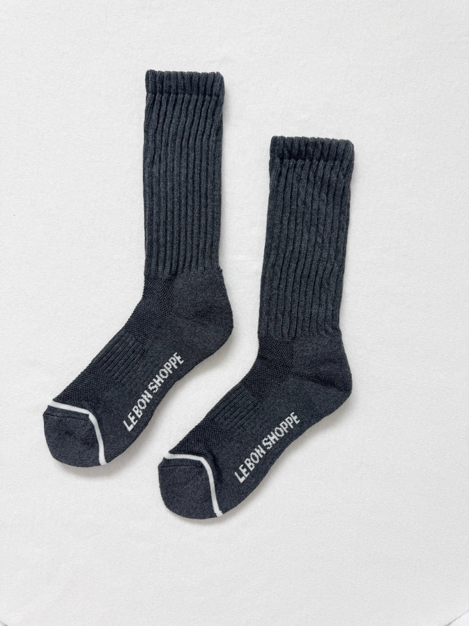 LE BON SHOPPE BALLET SOCKS - CHARCOAL