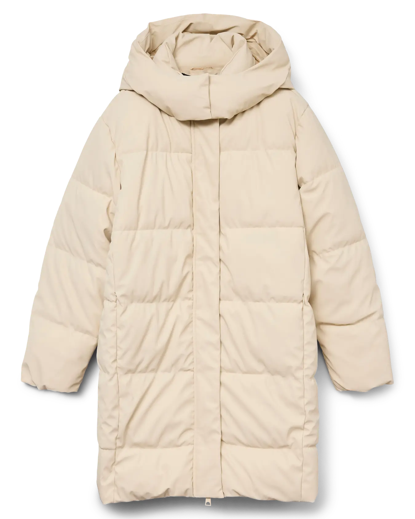 NM GRETA COATED LONG COAT - OATMEAL