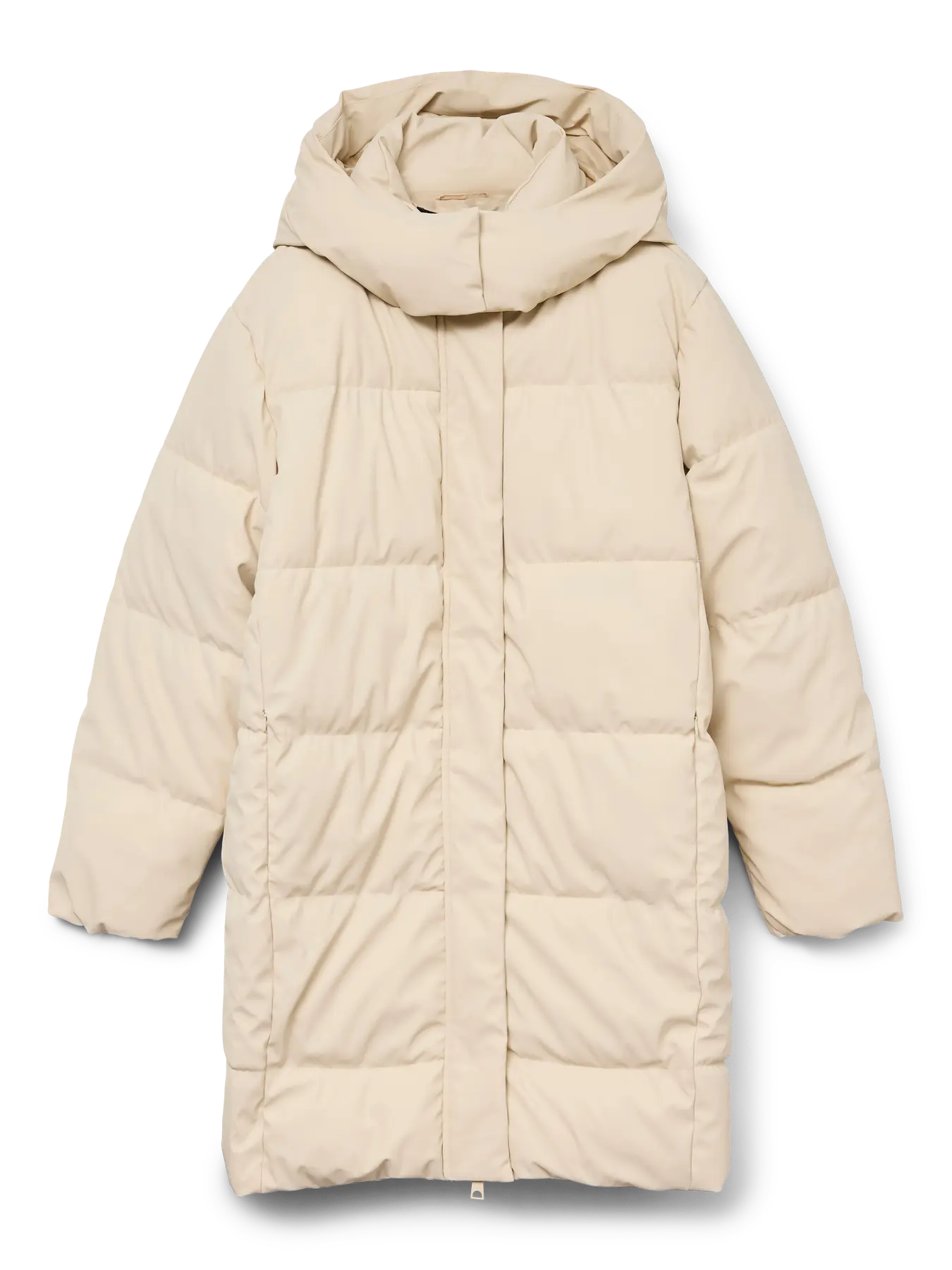 NM GRETA COATED LONG COAT - OATMEAL