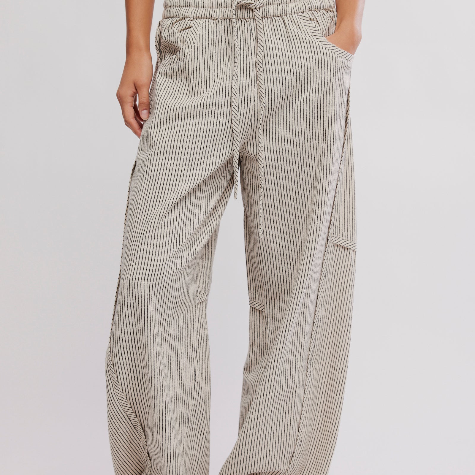 FREE PEOPLE SOMETHING GOOD PANT - IVORY COMBO
