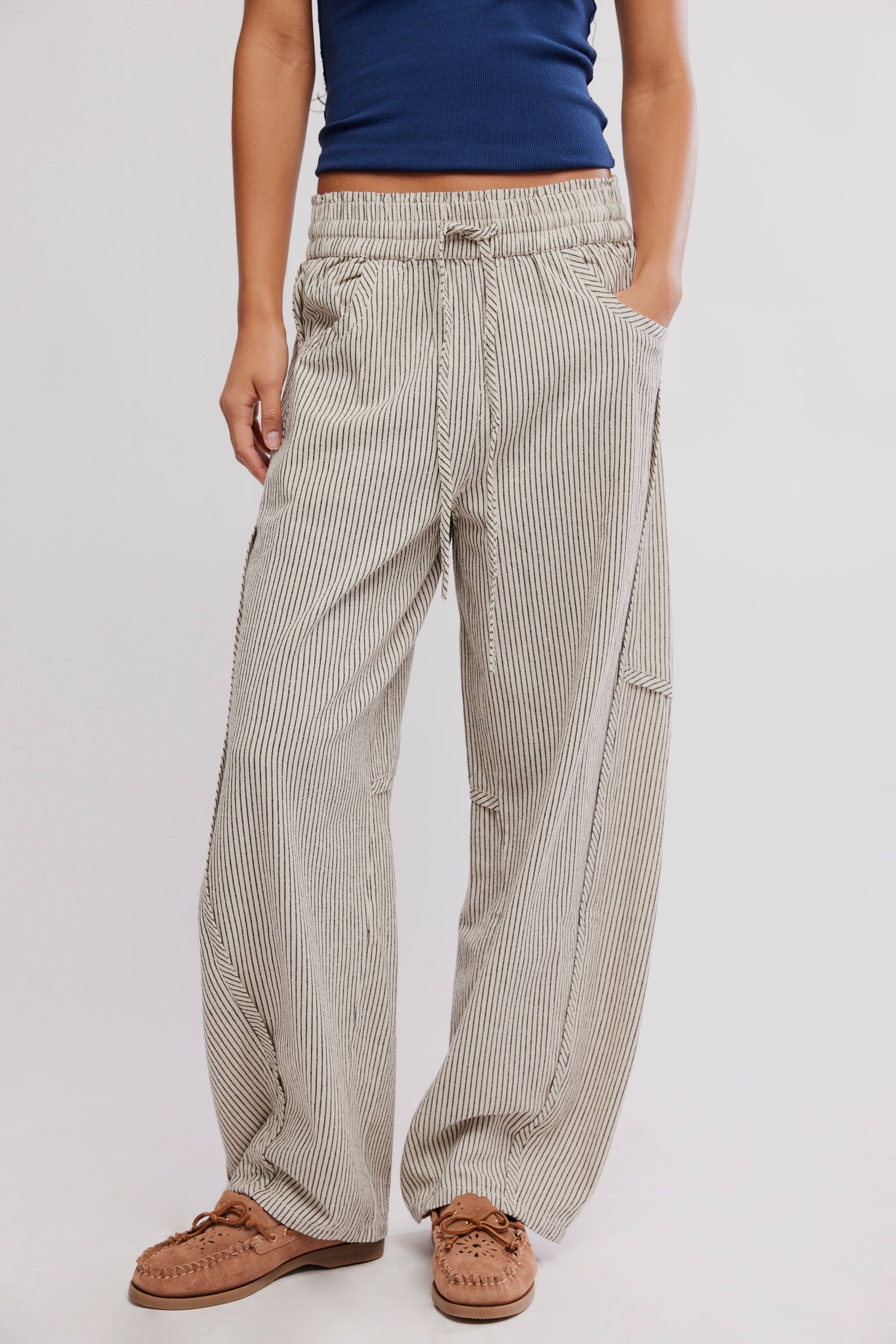 FREE PEOPLE SOMETHING GOOD PANT - IVORY COMBO