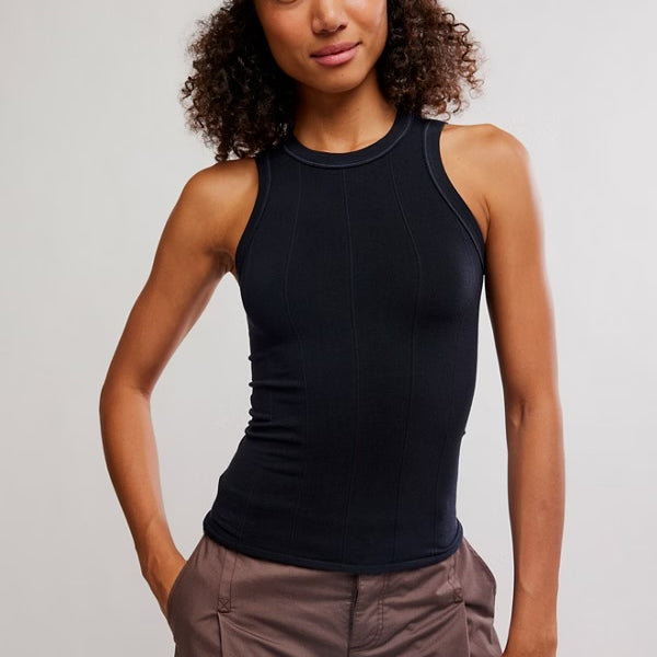 FREE PEOPLE SO SOFT SEAMLESS MODAL TANK - BLACK