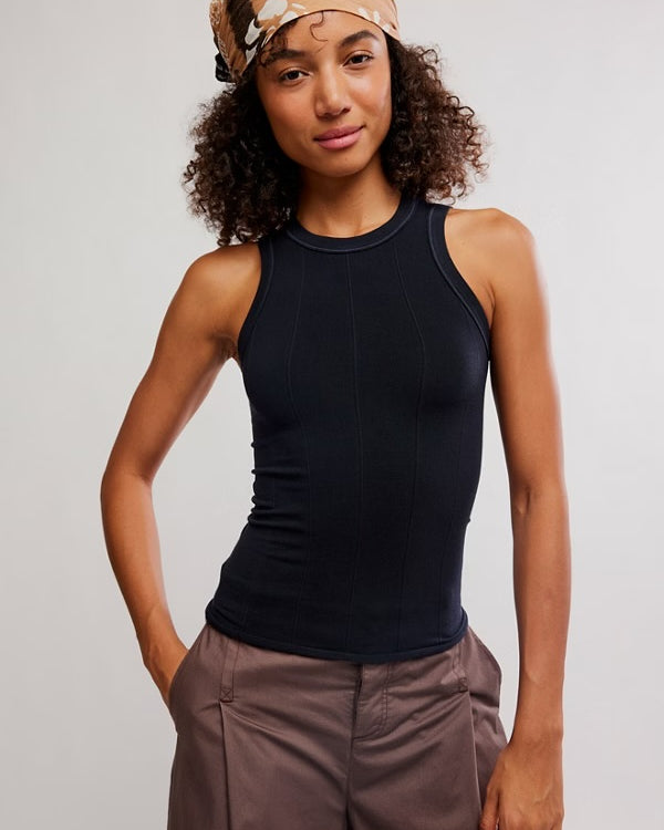 FREE PEOPLE SO SOFT SEAMLESS MODAL TANK - BLACK