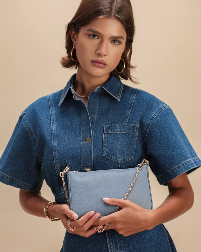 ELA CHARLOTTE BAG - BLUE PEBBLED