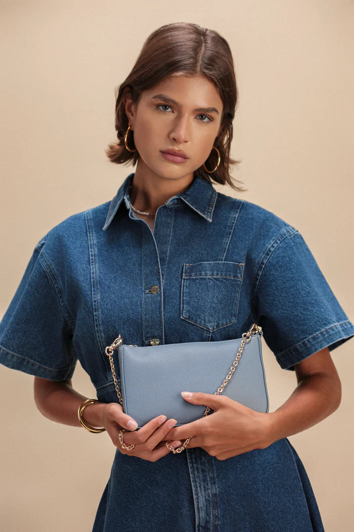 ELA CHARLOTTE BAG - BLUE PEBBLED