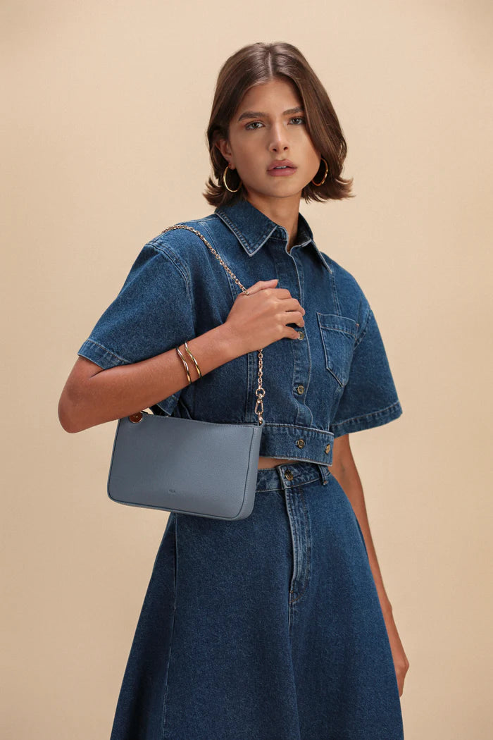 ELA CHARLOTTE BAG - BLUE PEBBLED
