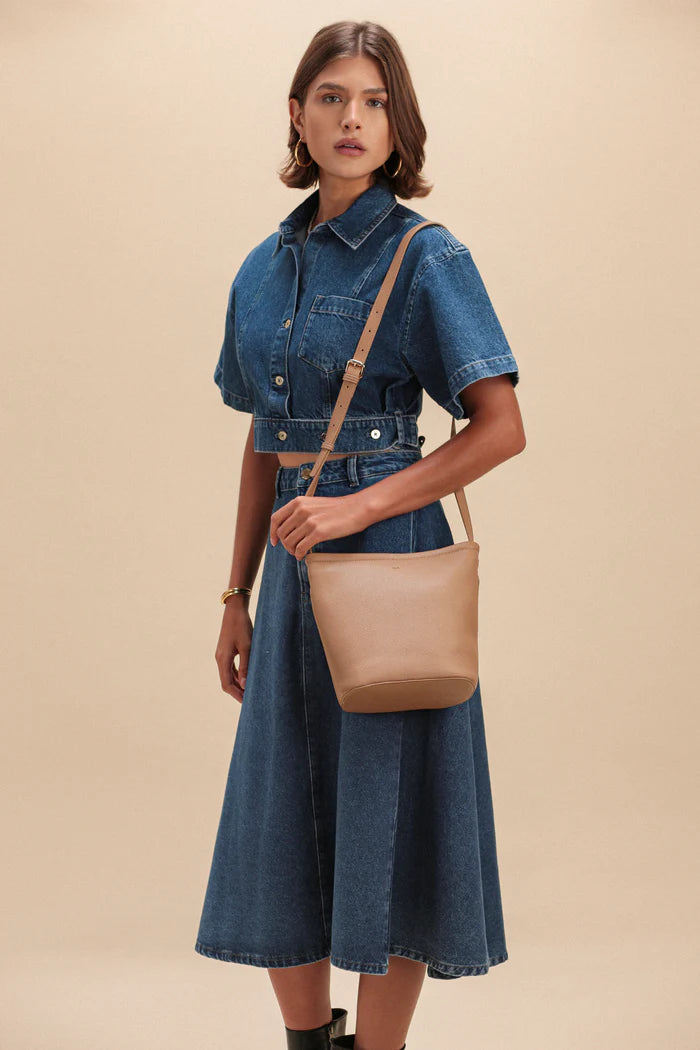 ELA MINI MIA BUCKET BAG - TAUPE