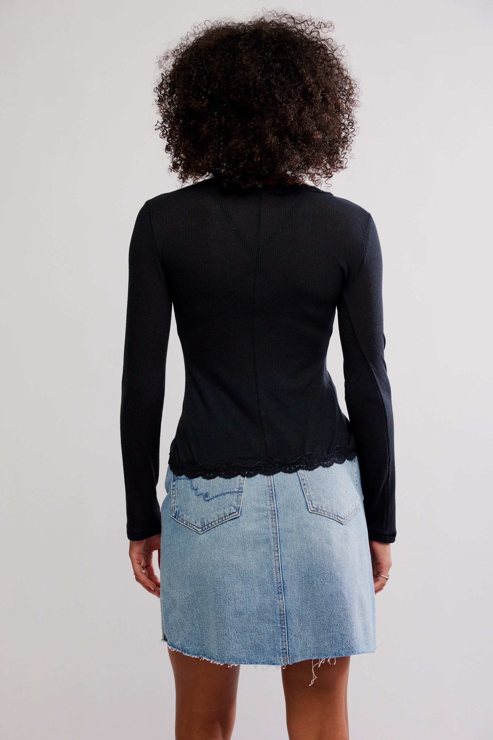 FREE PEOPLE BIG LOVE CARDI - BLACK