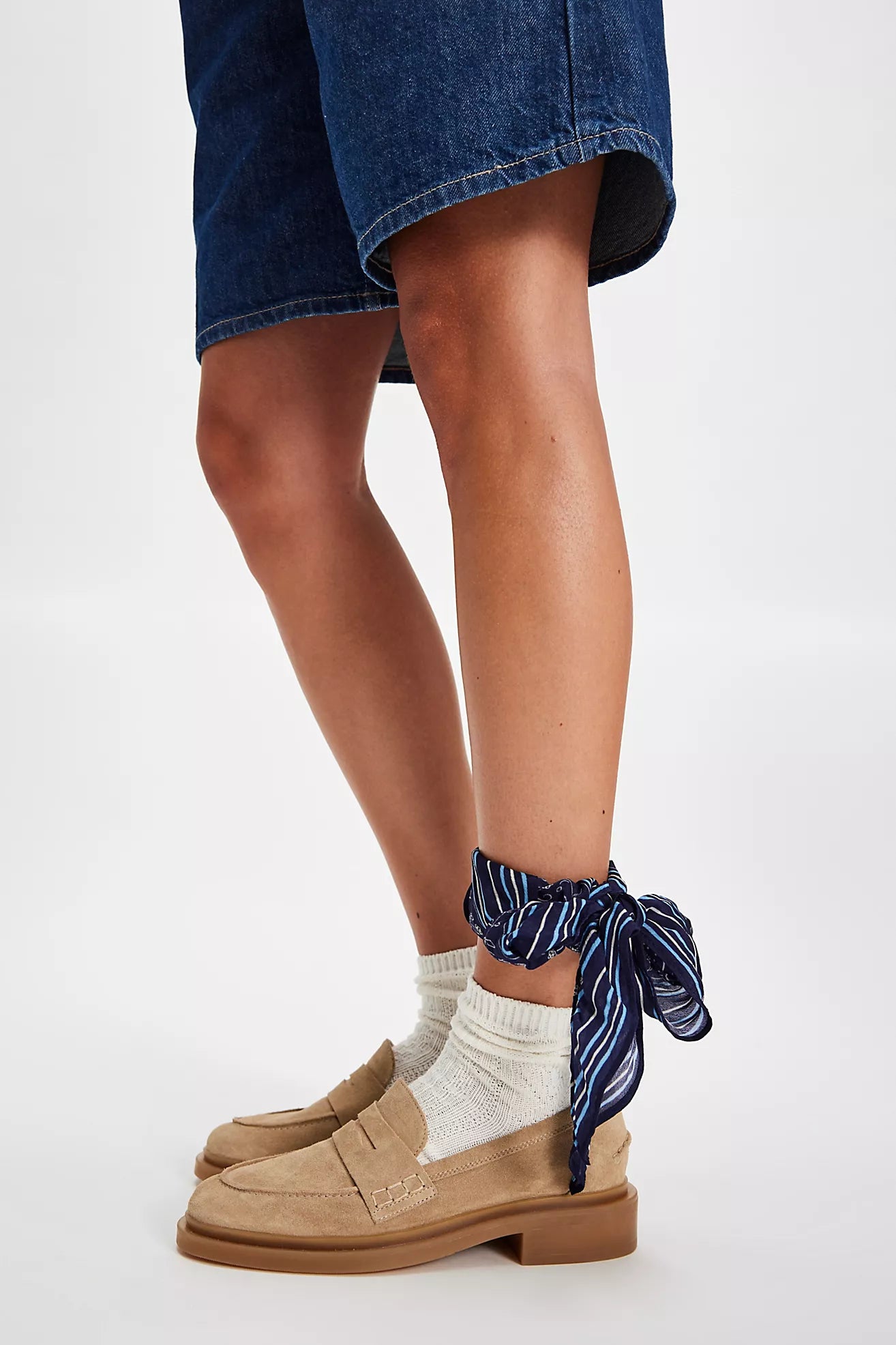 FREE PEOPLE LANA LOAFER - TAUPE SUEDE