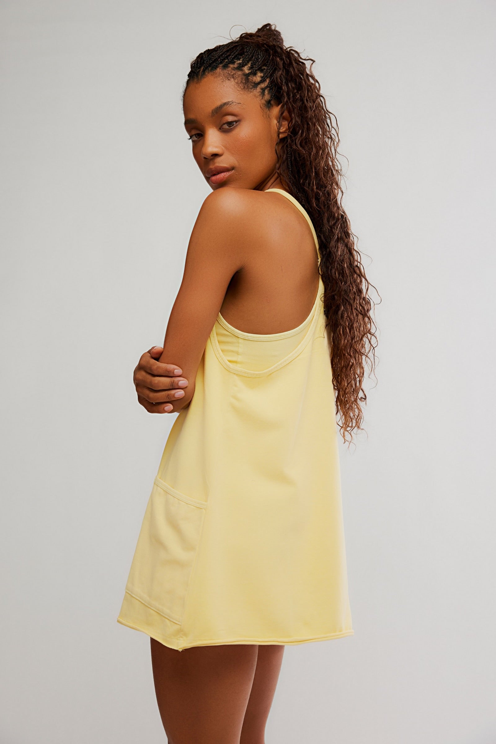 FREE PEOPLE HOT SHOT MINI DRESS - SUNLIT YELLOW