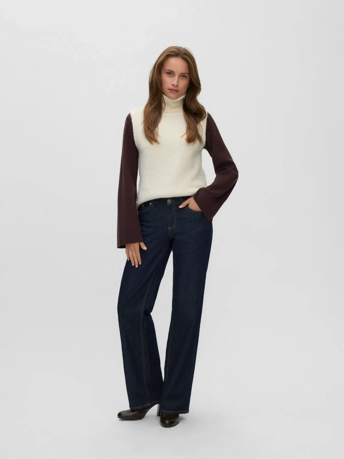 VM EVERLEE ROLLNECK VEST - BIRCH
