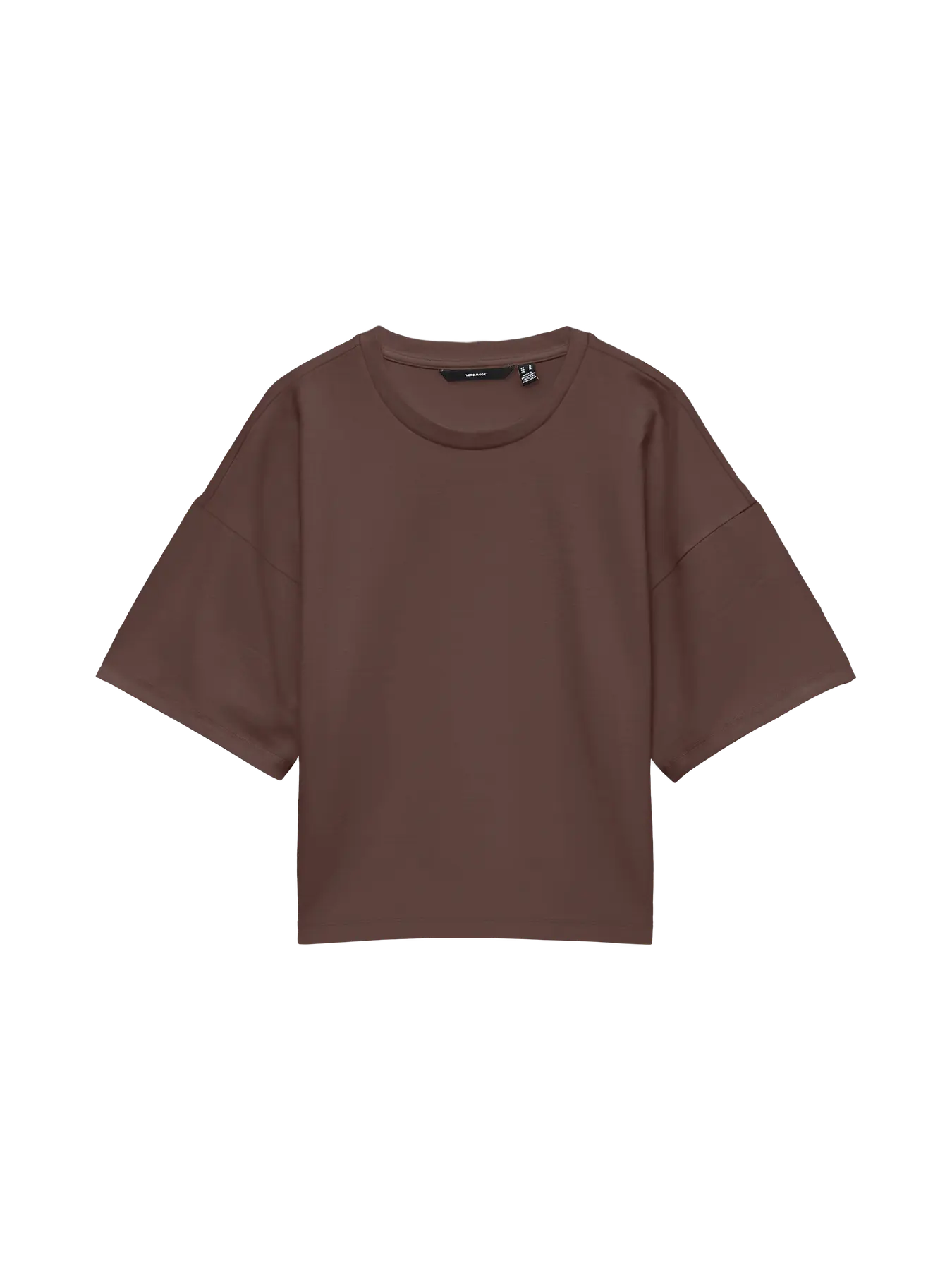 VM KIARA 2/4 SLEEVE TEE - CHOCOLATE MARTINI SOLID