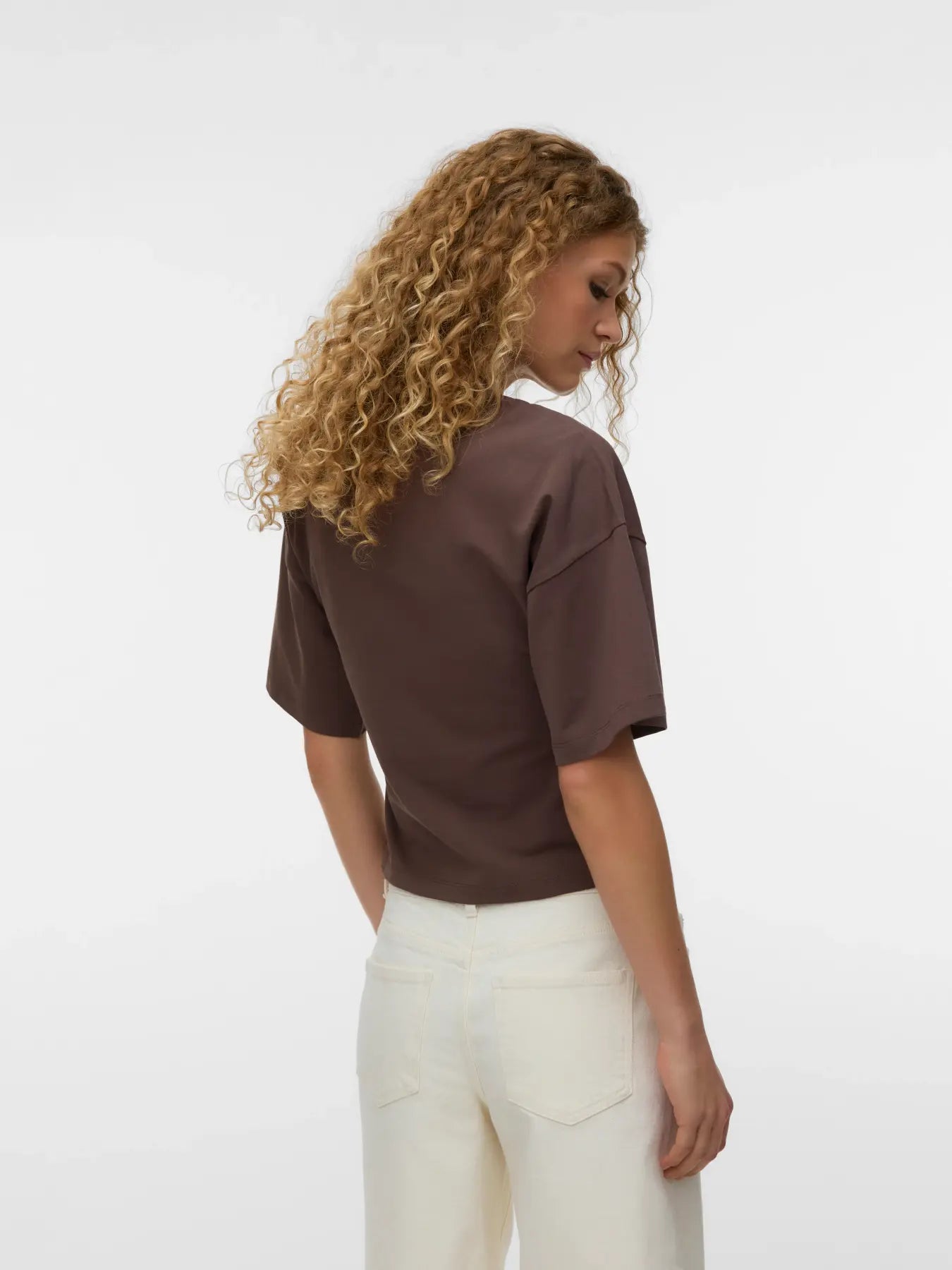 VM KIARA 2/4 SLEEVE TEE - CHOCOLATE MARTINI SOLID