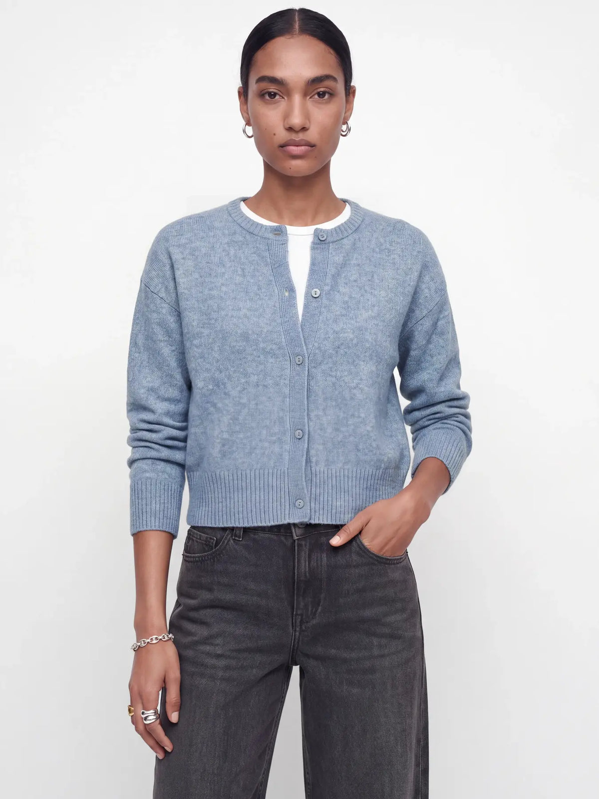 JJXX NATALIE BASIC KNIT CARDIGAN - COUNTRY BLUE