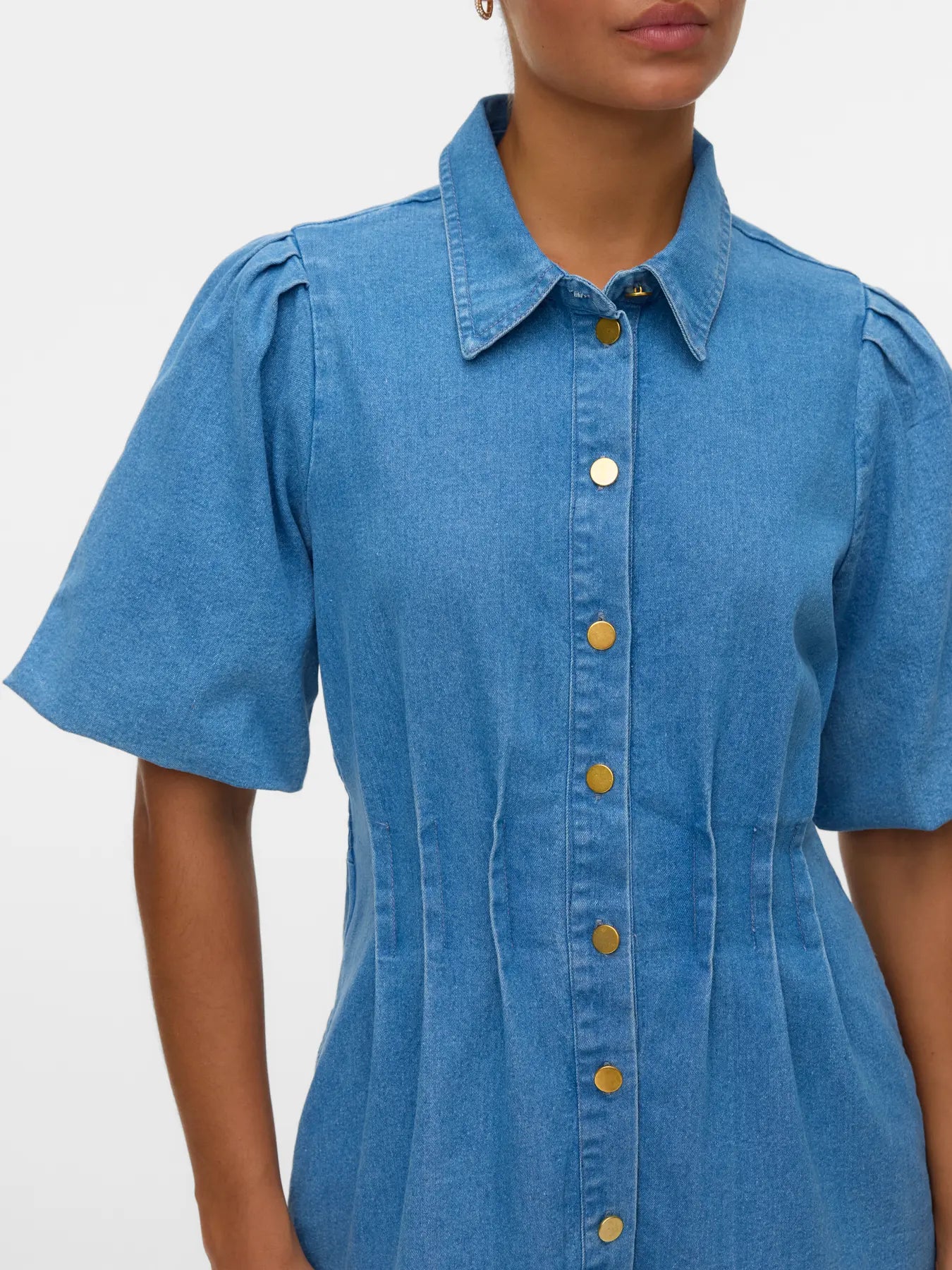 VM CASSIDY DENIM DRESS - MEDIUM BLUE DENIM