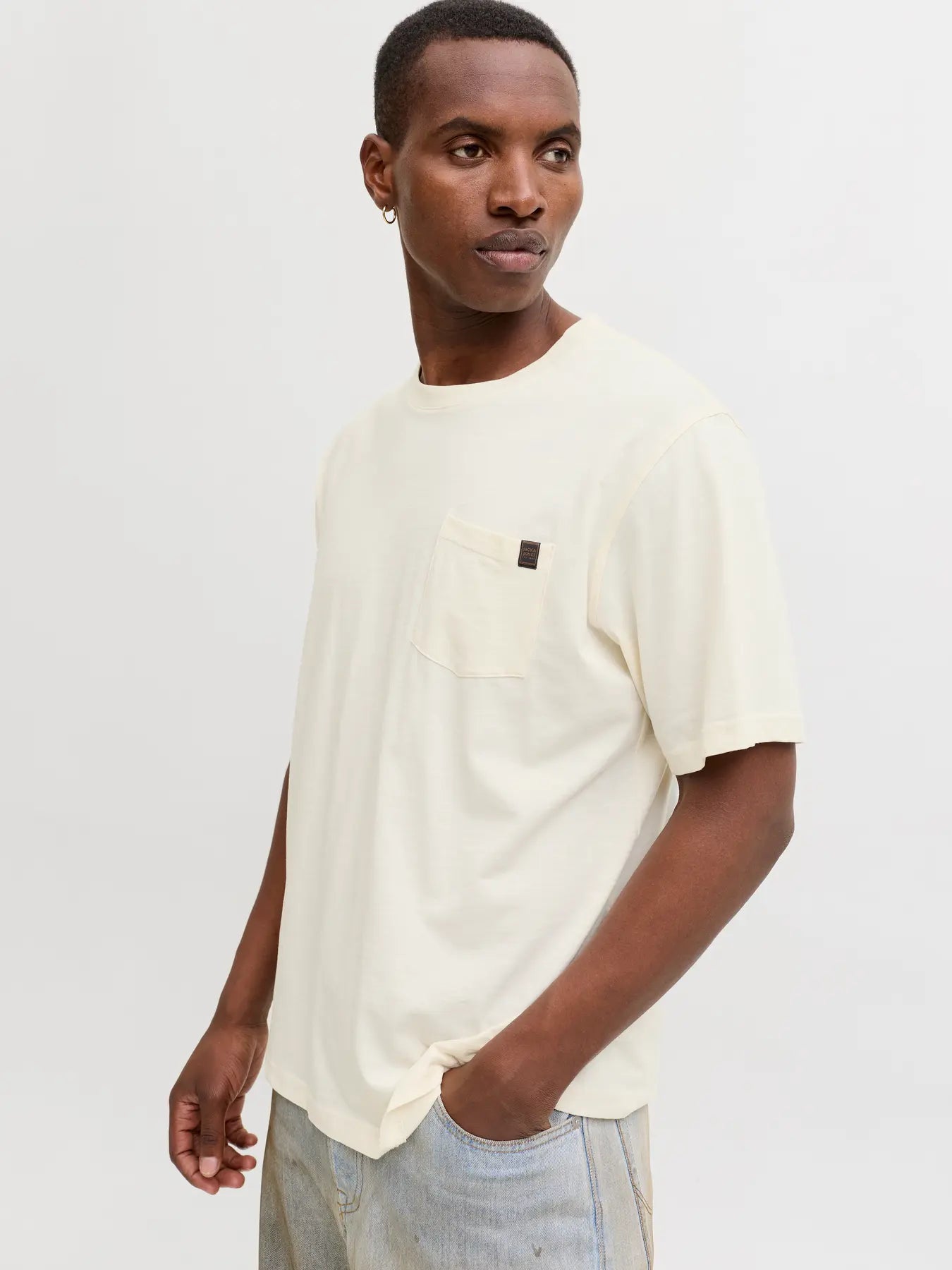 JJ SLUB DOVER TEE - ANTIQUE WHITE