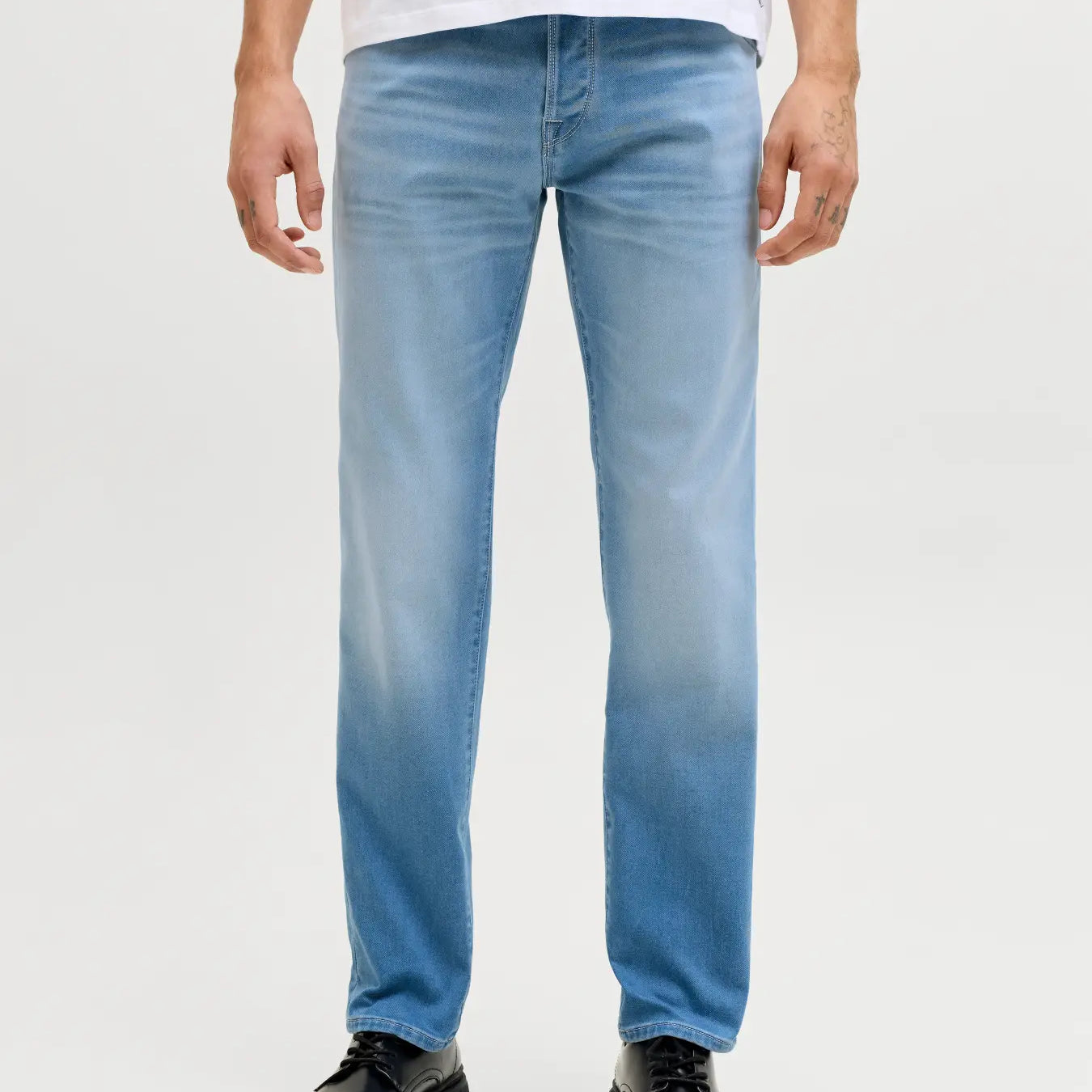 JJ MIKE 422 TAPERED FIT JEANS - BLUE DENIM