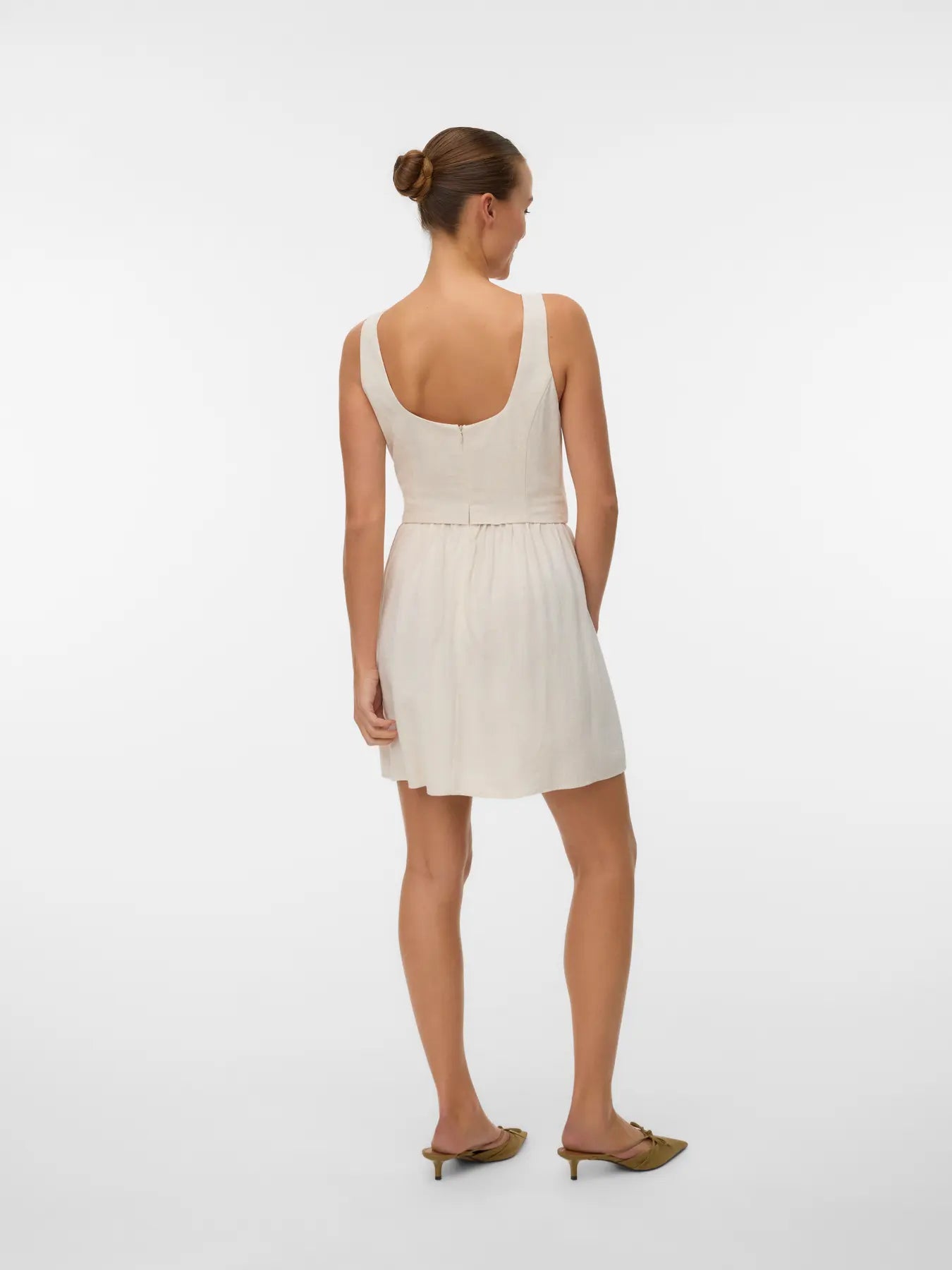 VM SISSIE VEST DRESS - OATMEAL MELANGE
