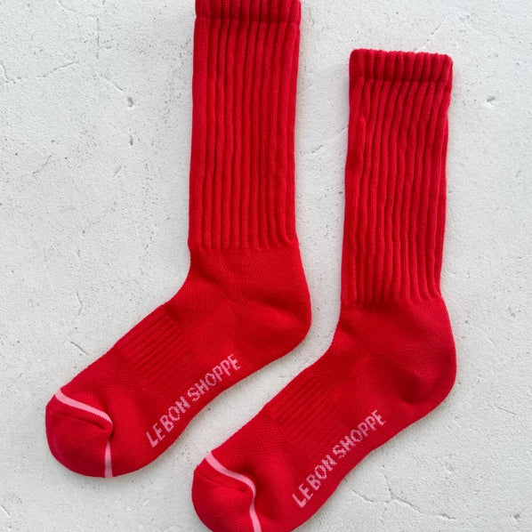 LE BON SHOPPE BALLET SOCKS - STRAWBERRY