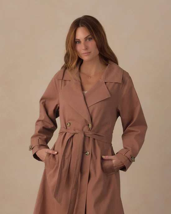 RYLEE + CRU TRENCH COAT - CLAY
