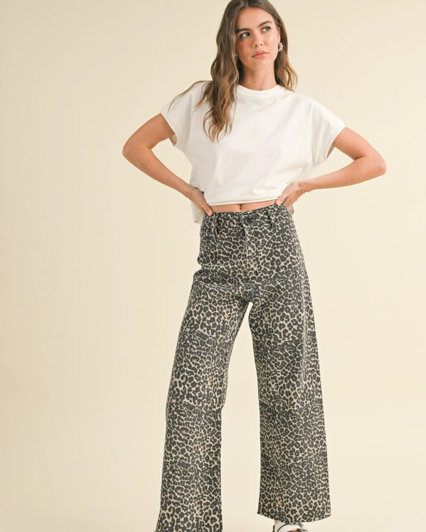 LIV LEOPARD PRINT PANTS - MULTI